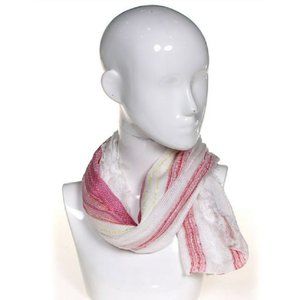 Collection 18 Ice Dainty Open Weave Slub Scarf Sweet Pink Retail $28.00
